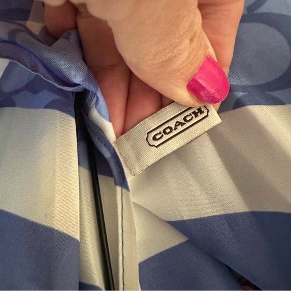Coach umbrella blue C logo pattern - Picture 8 of 9